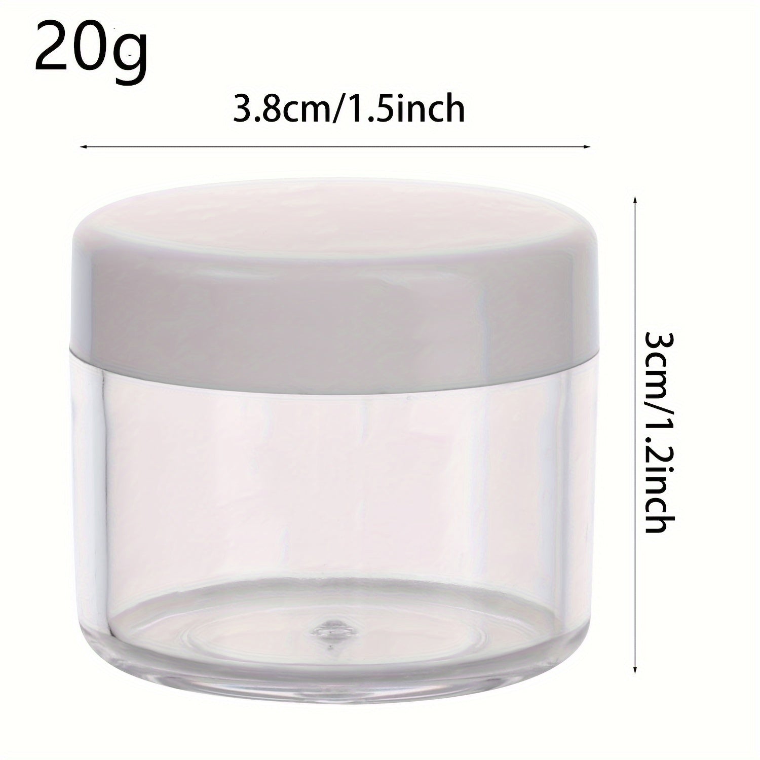 40-Pack Round Acrylic Plastic Jars with Screw-On Lids - Multipurpose Storage Containers for Creams, Cosmetics, Medicine, Spices, and Small Accessories - Durable,, Unscented